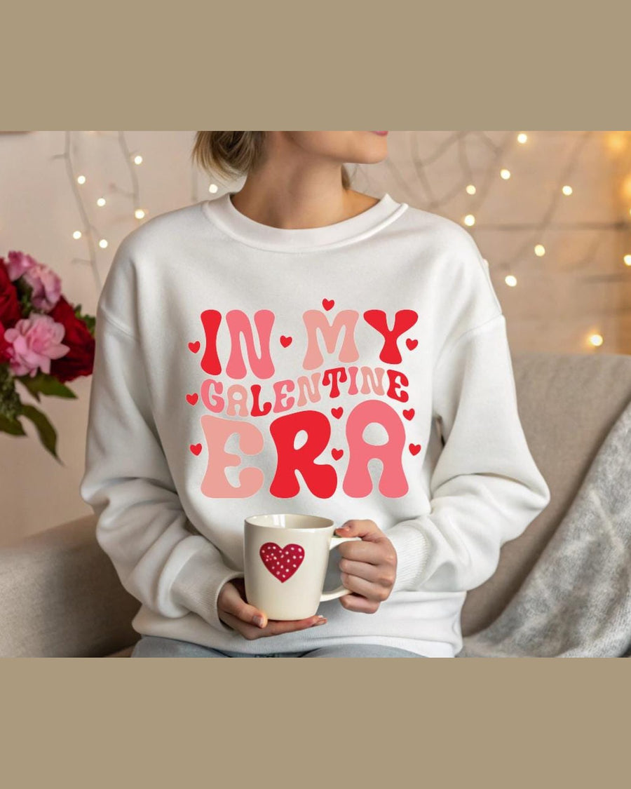 Valentine Sweatshirt, Cute Galentine Hoodie For Women, Soft Cotton Pullover — view 3