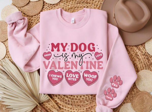 Dog Love Sweatshirt, Cute Pet Lover Apparel, Soft Cotton Casual Hoodie — view 4