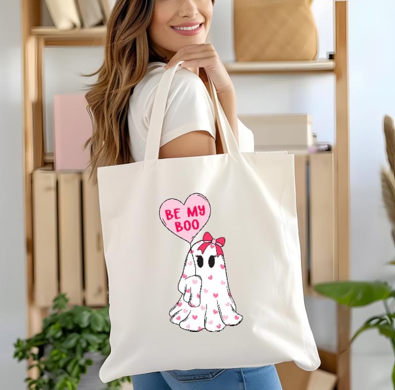 Be My Boo Printed Tote Bag