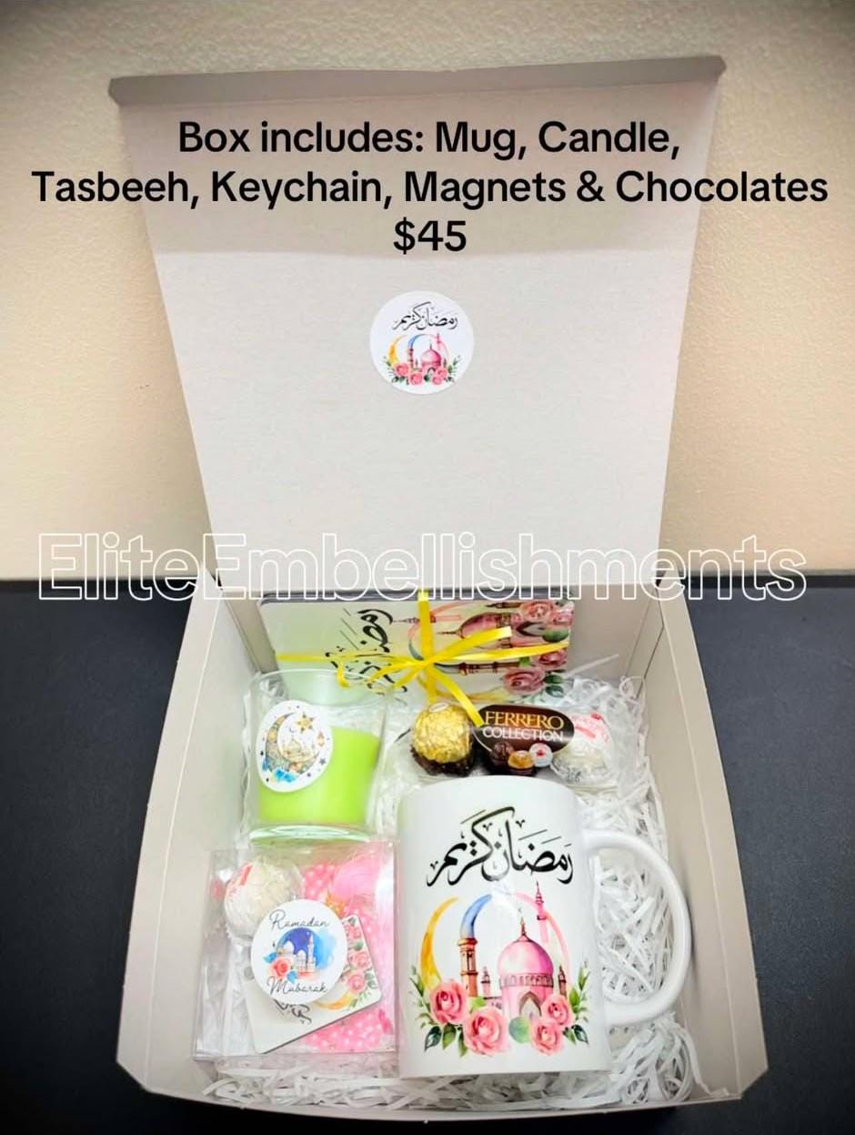 Ramadan Mubarak Gift Box, Mug, Islamic Gift Box, Coasters, Magnet, Candle, Keychain, Coasters, Muslim Gift, Islamic Gift, Ramadan Gift