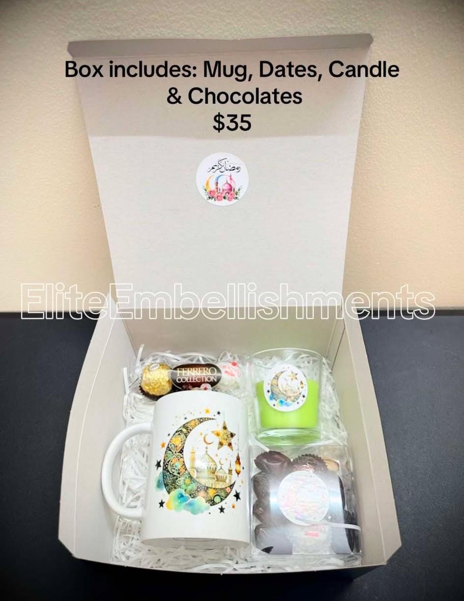 Ramadan Mubarak Gift Box, Mug, Islamic Gift Box, Coasters, Magnet, Candle, Keychain, Coasters, Muslim Gift, Islamic Gift, Ramadan Gift