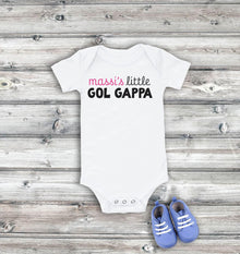 Massi Baby Bodysuit - Gol Gappa Design, White Cotton
