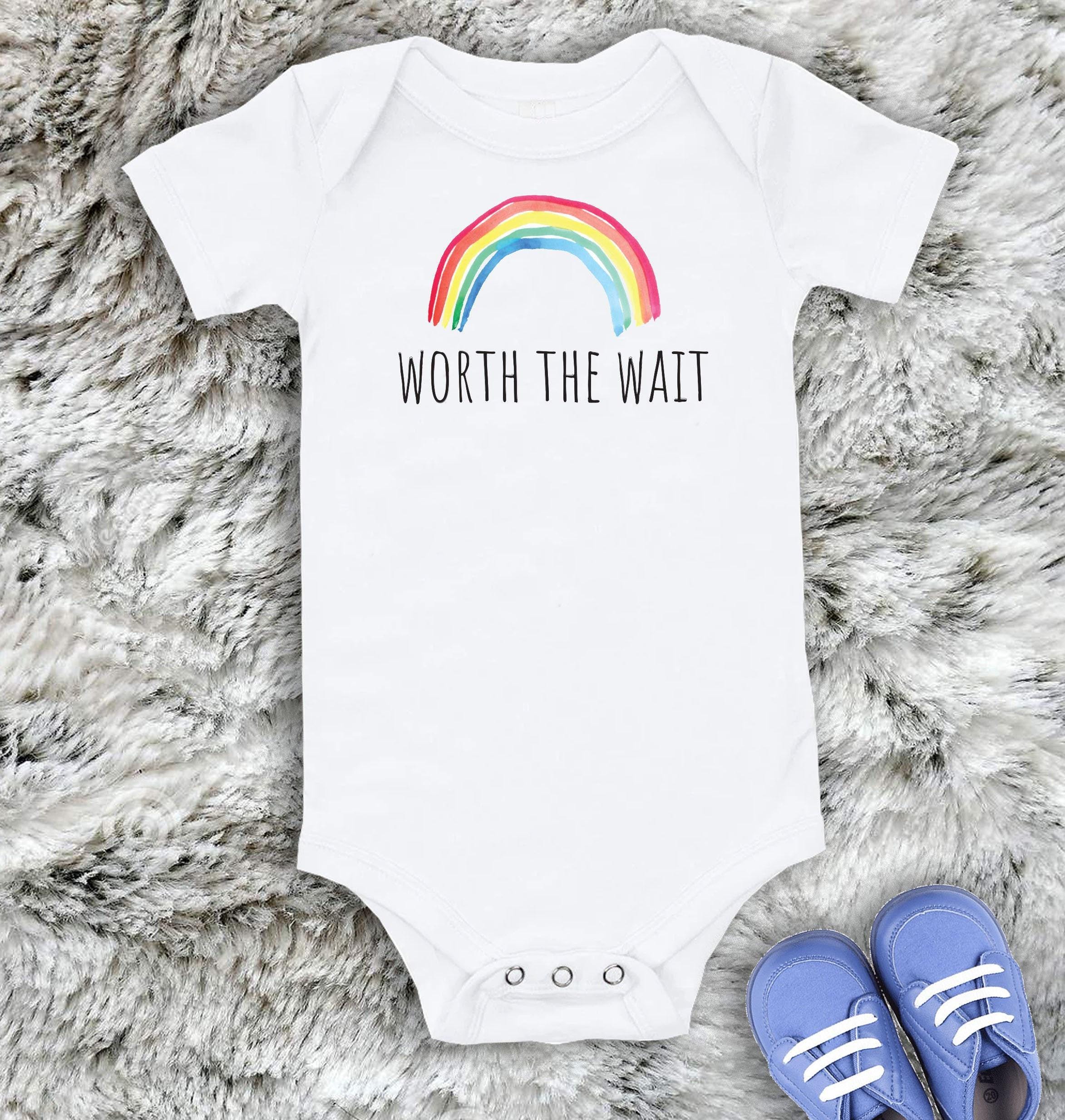 Worth the Wait Onesie: Rainbow Baby Bodysuit (Short Sleeve)