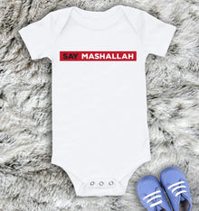 Baby Onesie: Say Mashallah Design - Soft Cotton Bodysuit