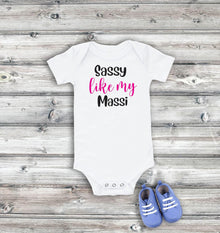 Sassy Like My Massi Baby Onesie® - Desi Aunt Gift