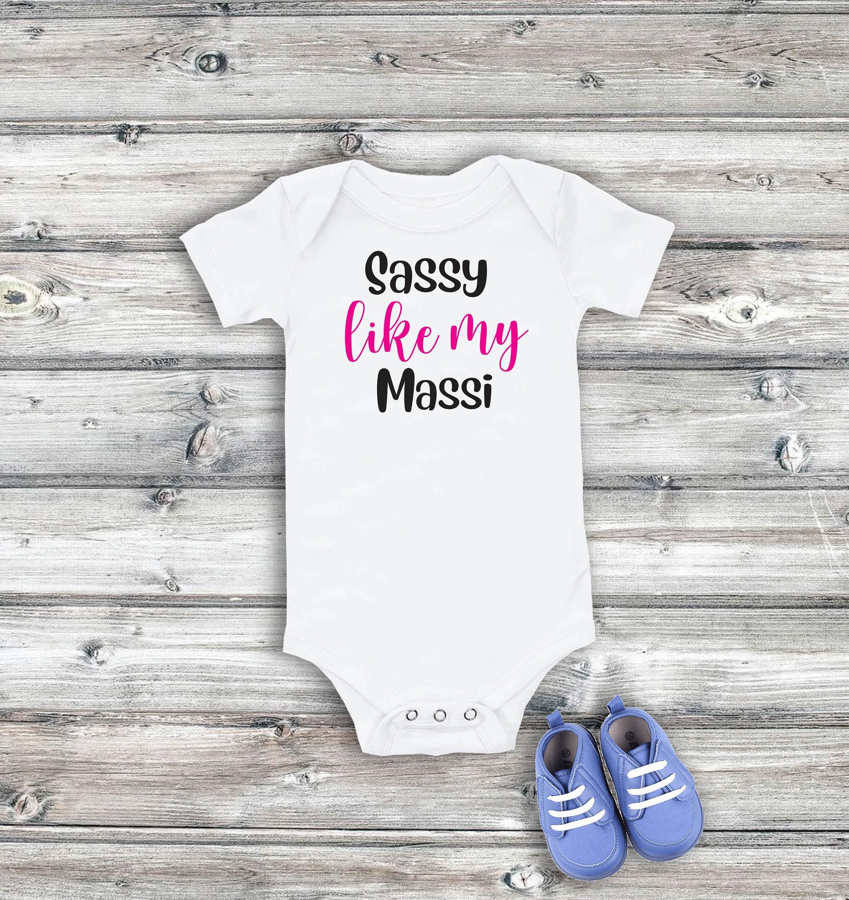Sassy Like My Massi Baby Onesie® - Desi Aunt Gift