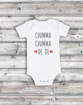 Hindi Baby Bodysuit: Funny Bollywood Quote (Short Sleeve White)