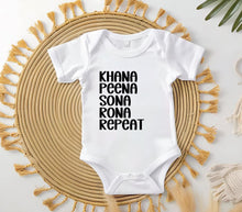 Baby Bodysuit: Khana Peena Sona Rona - Desi Style