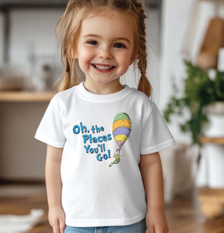 Oh The Places You'll Go Toddler Shirt: Dr Seuss Kindergarten Tee