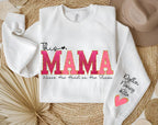 Mama Sweatshirt, Custom Kids Names Personalized Family Shirt Cozy Cotton Pullover — view 4