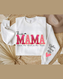 Mama Sweatshirt, Custom Kids Names Personalized Family Shirt Cozy Cotton Pullover — view 4