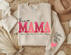 Mama Sweatshirt, Custom Kids Names Personalized Family Shirt Cozy Cotton Pullover — view 3