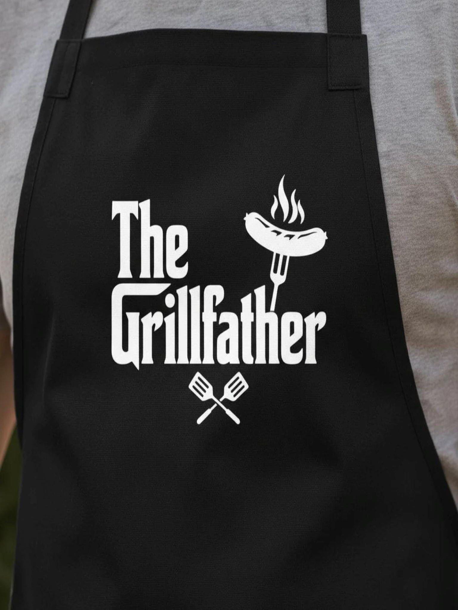 The Grillfather Apron, Funny BBQ Apron for Dad, Father’s Day Grill Gift — view 4