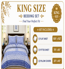 Cotton Bedding Set, Lavender Bloom Floral Soft Breathable Bed Linens — view 4