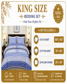 Lavender Floral Bedding, 100% Cotton Bed Sheets, Soft, Breathable & Durable — view 4