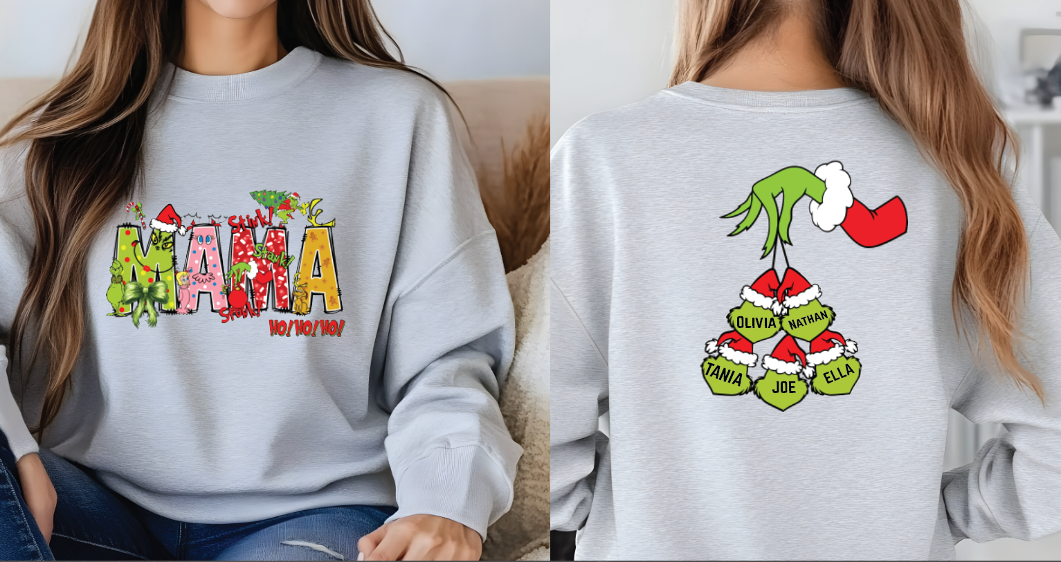 Custom Holiday Sweatshirt, Personalized Hoodie With Custom Name Shirt, Cozy Durable Fabric — view 5