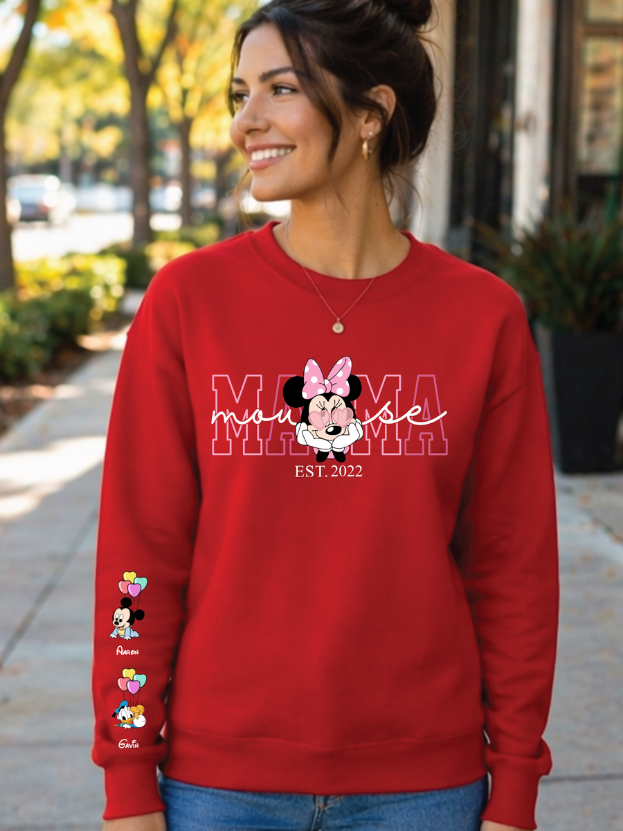 Personalized Mouse Mama with Kids Names on Sleeve, Mother’s Day Gift — view 9