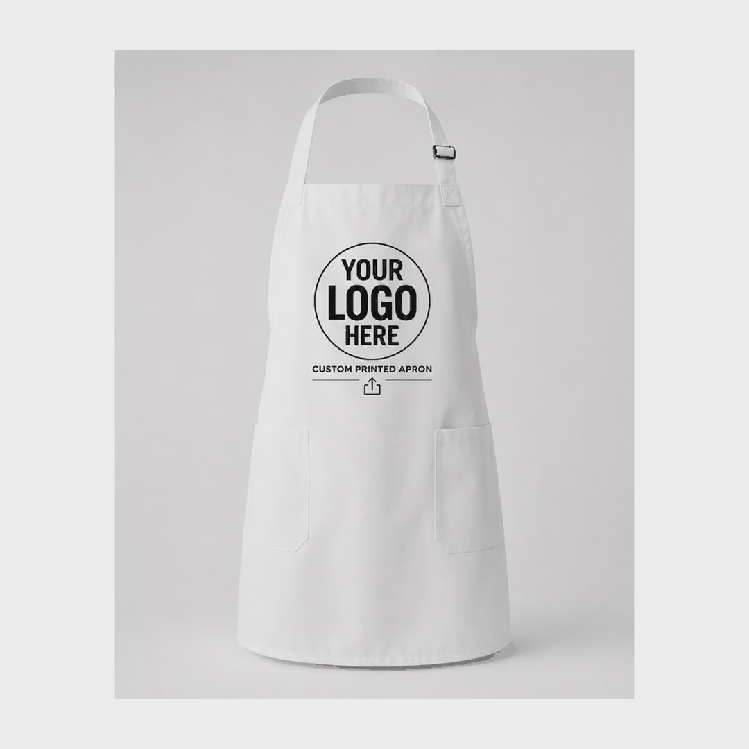 Custom Logo Apron, Personalized Chef Apron | Restaurant & Business (Adjustable, Unisex)