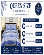 Cotton Bedding Set, Modern Geometric Bed Sheets, Breathable, Durable, Lightweight — view 3