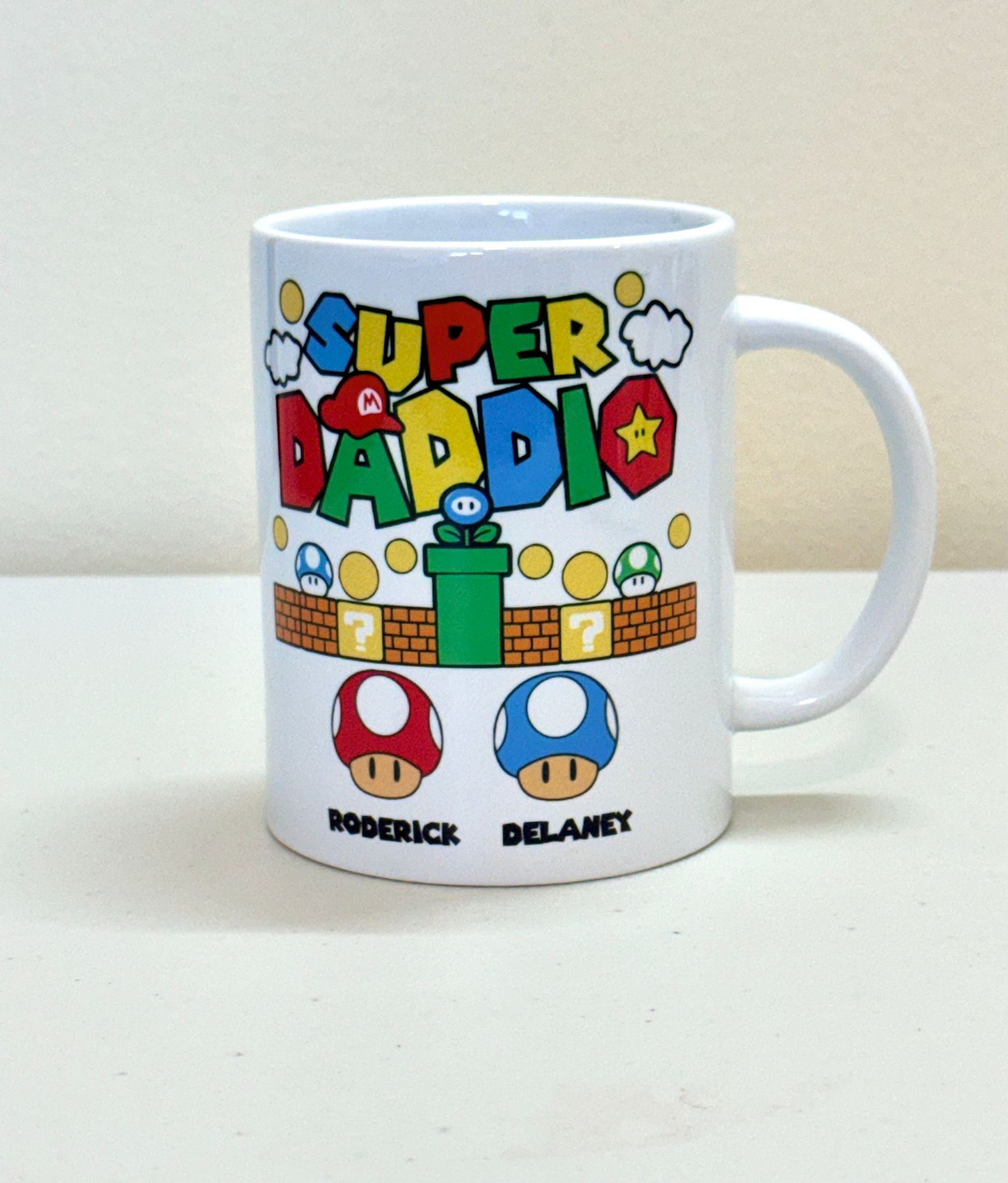 Super Daddio Personalized Mug | Gamer Dad Coffee Mug | Father’s Day Gift