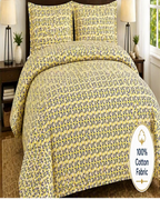 Cotton Bedding Set, Floral Bedsheets, 100% Cotton Fabric, Warm Tone Sheets — view 2