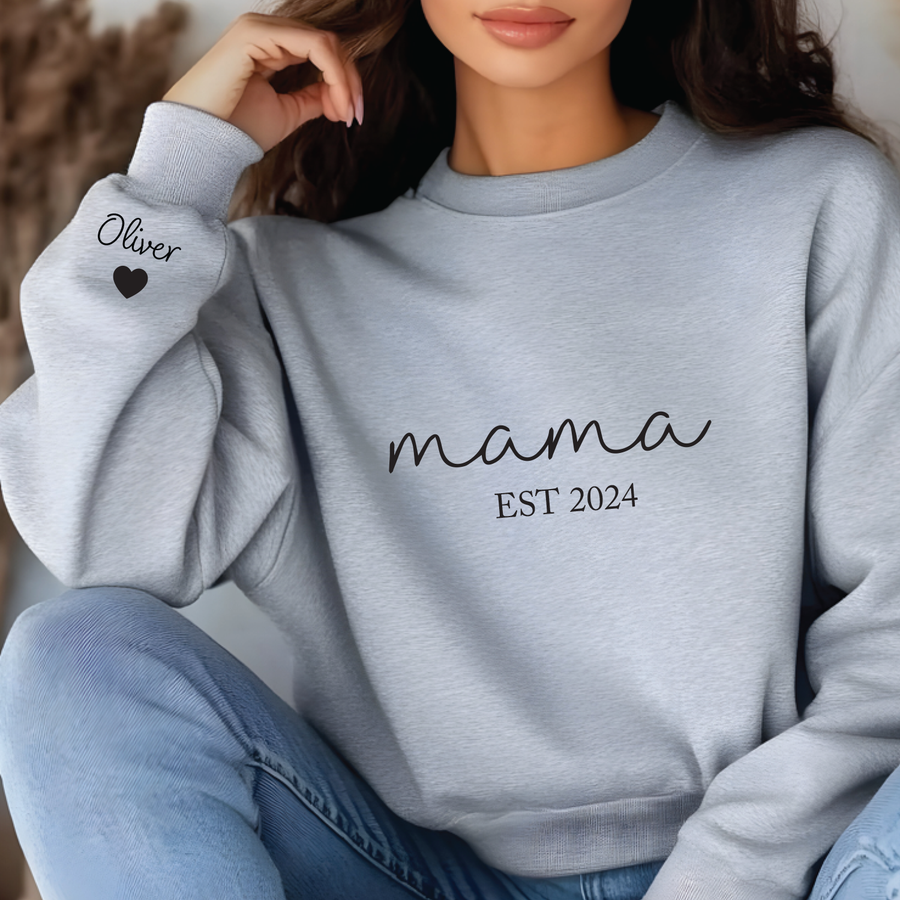 Custom Name Sweatshirt, Personalized Hoodie With Name Sleeve Gift, Cozy Unisex Fit — view 4